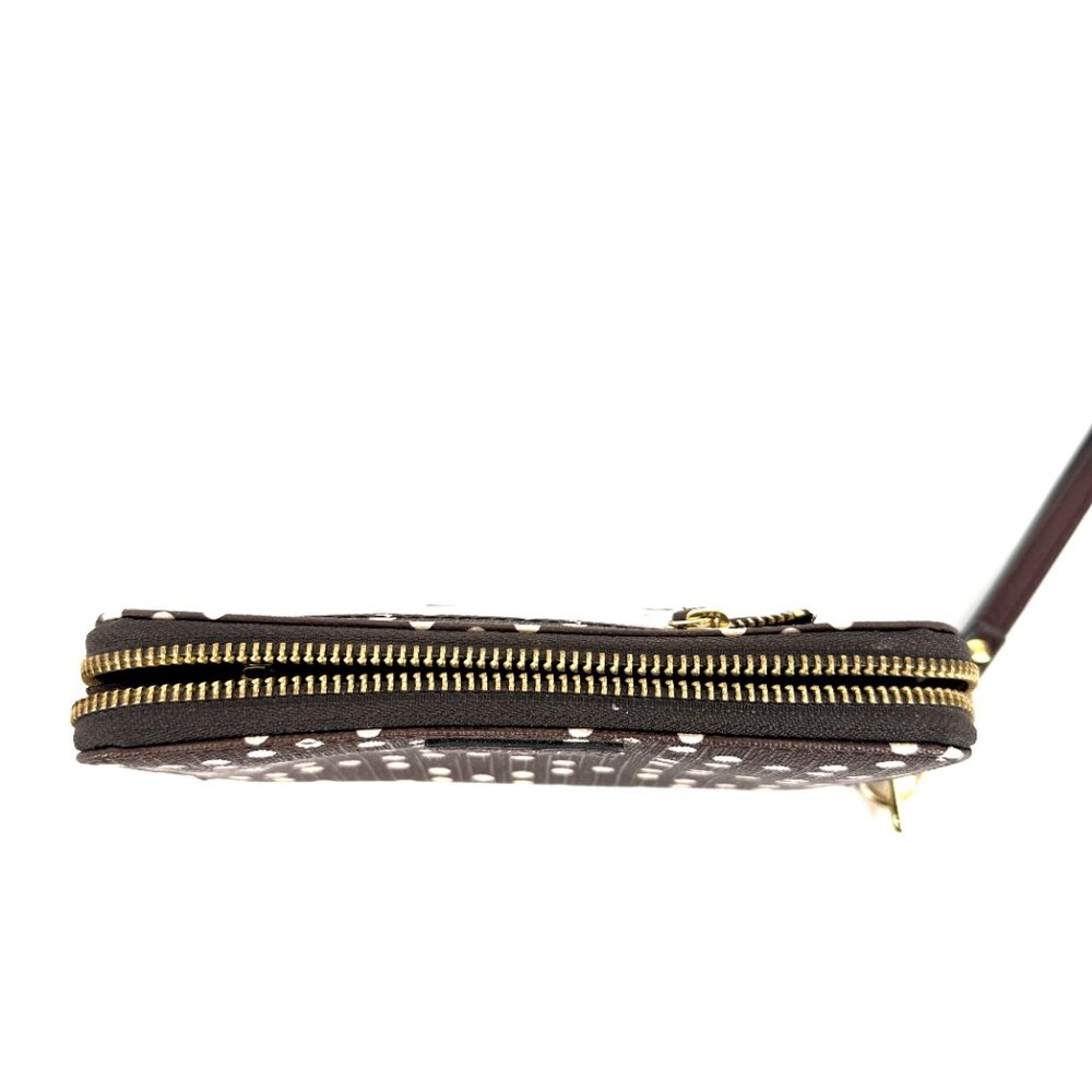 Fossil Envelope Wristlet Brown With Dots - image 6